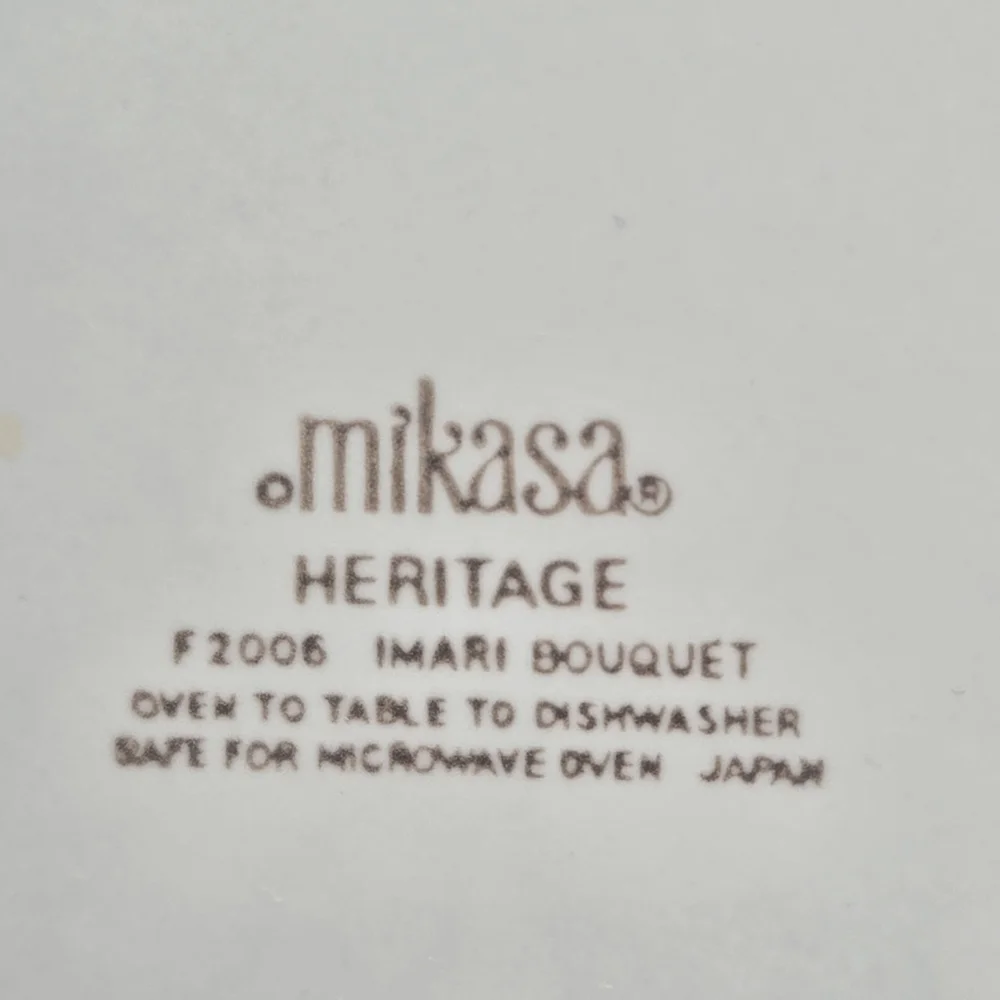 VINTAGE Mikasa Heritage Imari Bouquet Round Serving Platter F2006 Japan MINT EUC